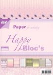 Joy!Crafts-Papierset A5 Happy Blocs rose